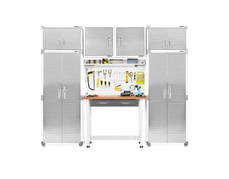 Seville Classics UltraHD 2-Piece Storage Cabinet Set, 30 x 18 x 90.5