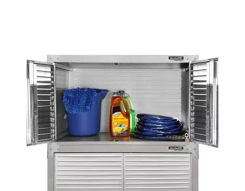 Seville Classics UltraHD 2-Piece Storage Cabinet Set, 30 x 18 x 90.5