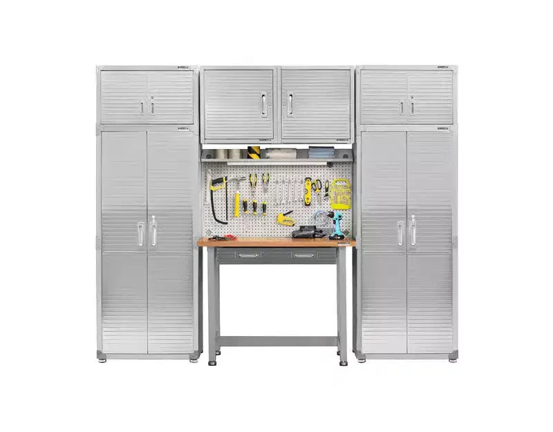 Seville Classics UltraHD 2-Piece Storage Cabinet Set, 30 x 18 x 90.5