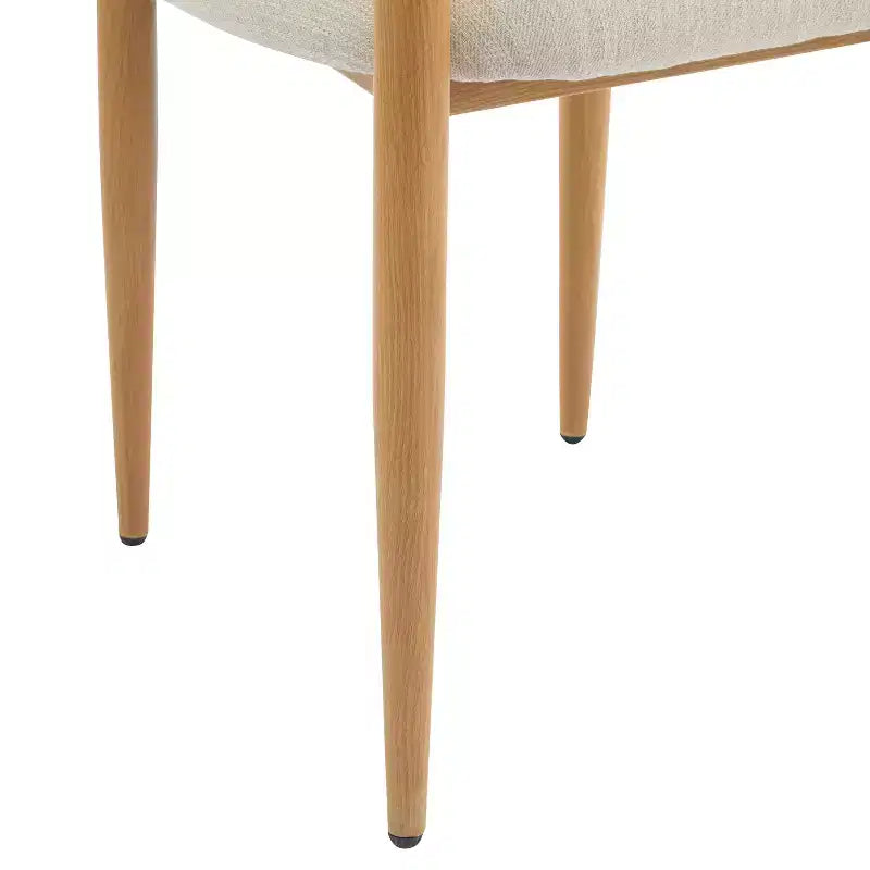 Christopher Knight Home Jaromir Modern Upholstered Iron Dining Chairs with Curved Open Back (Set of 2)