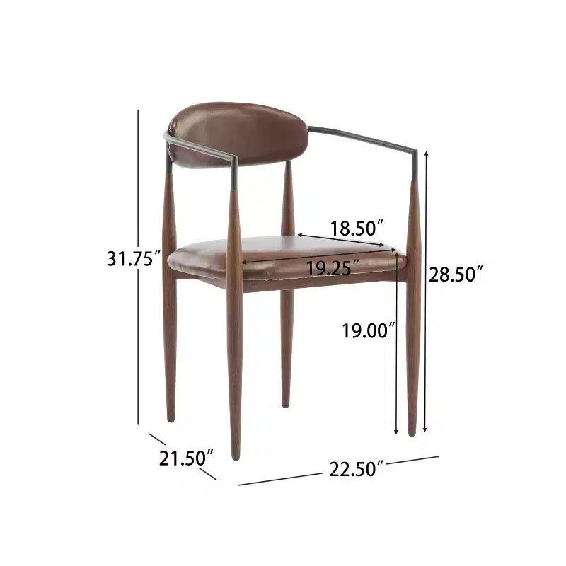 Christopher Knight Home Jaromir Modern Upholstered Iron Dining Chairs with Curved Open Back (Set of 2)