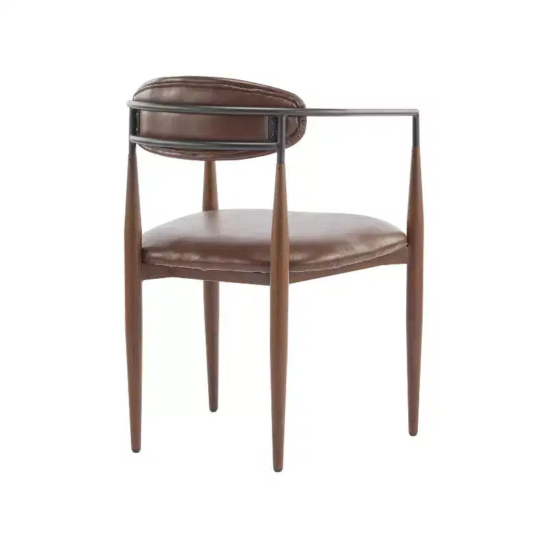 Christopher Knight Home Jaromir Modern Upholstered Iron Dining Chairs with Curved Open Back (Set of 2)