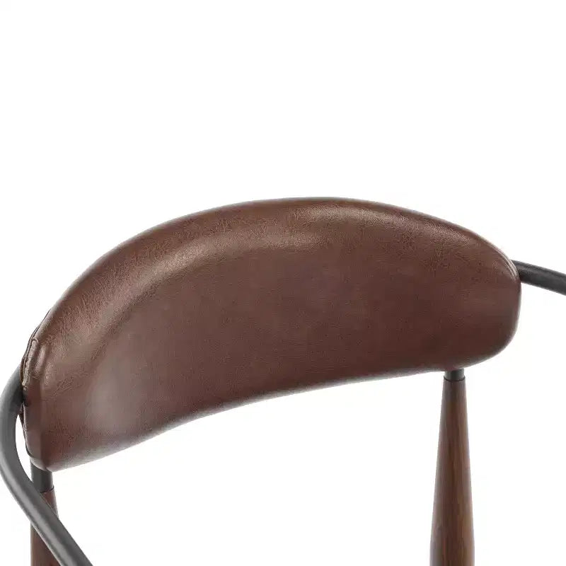 Christopher Knight Home Jaromir Modern Upholstered Iron Dining Chairs with Curved Open Back (Set of 2)