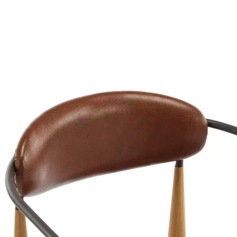 Christopher Knight Home Jaromir Modern Upholstered Iron Dining Chairs with Curved Open Back (Set of 2)
