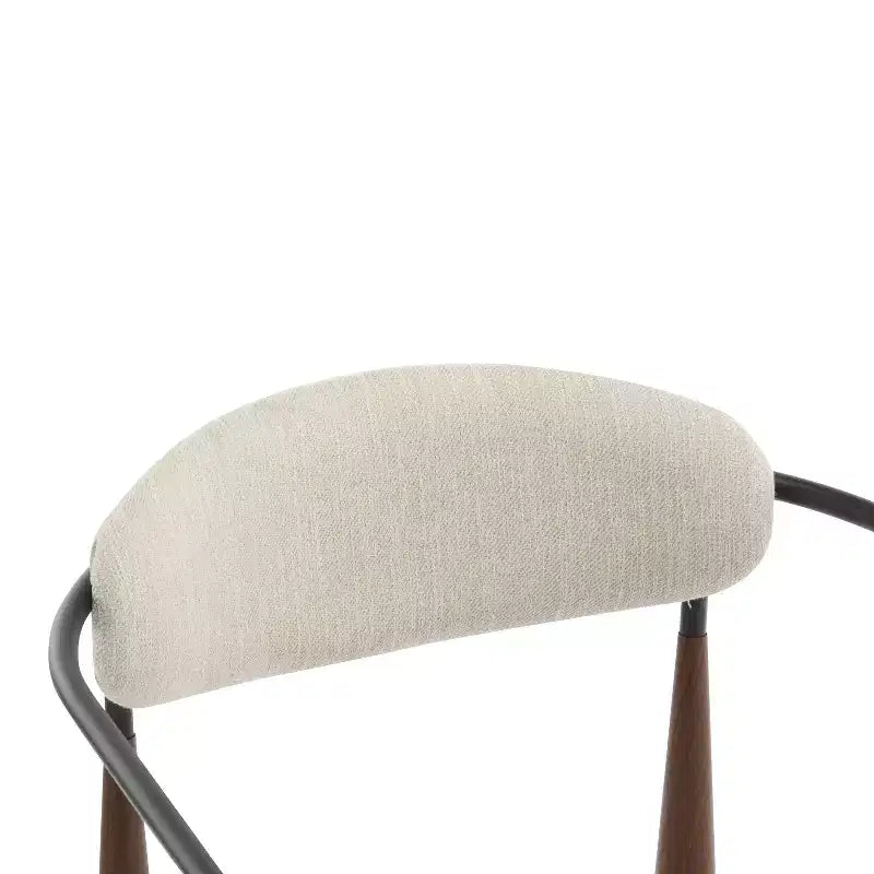 Christopher Knight Home Jaromir Modern Upholstered Iron Dining Chairs with Curved Open Back (Set of 2)