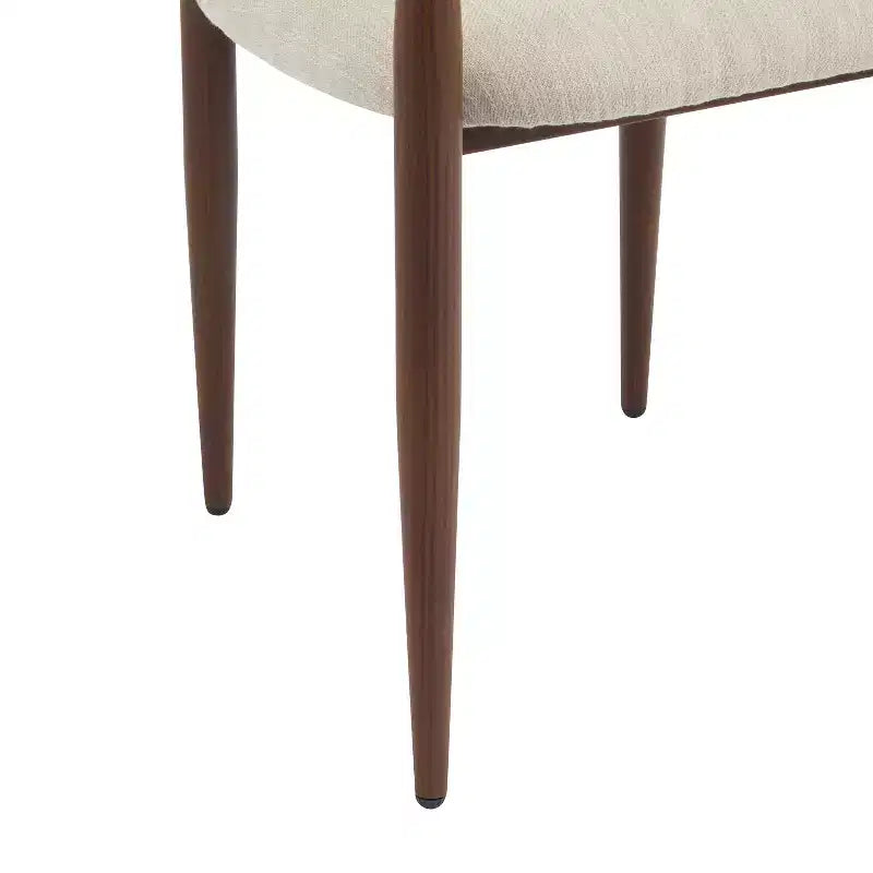 Christopher Knight Home Jaromir Modern Upholstered Iron Dining Chairs with Curved Open Back (Set of 2)
