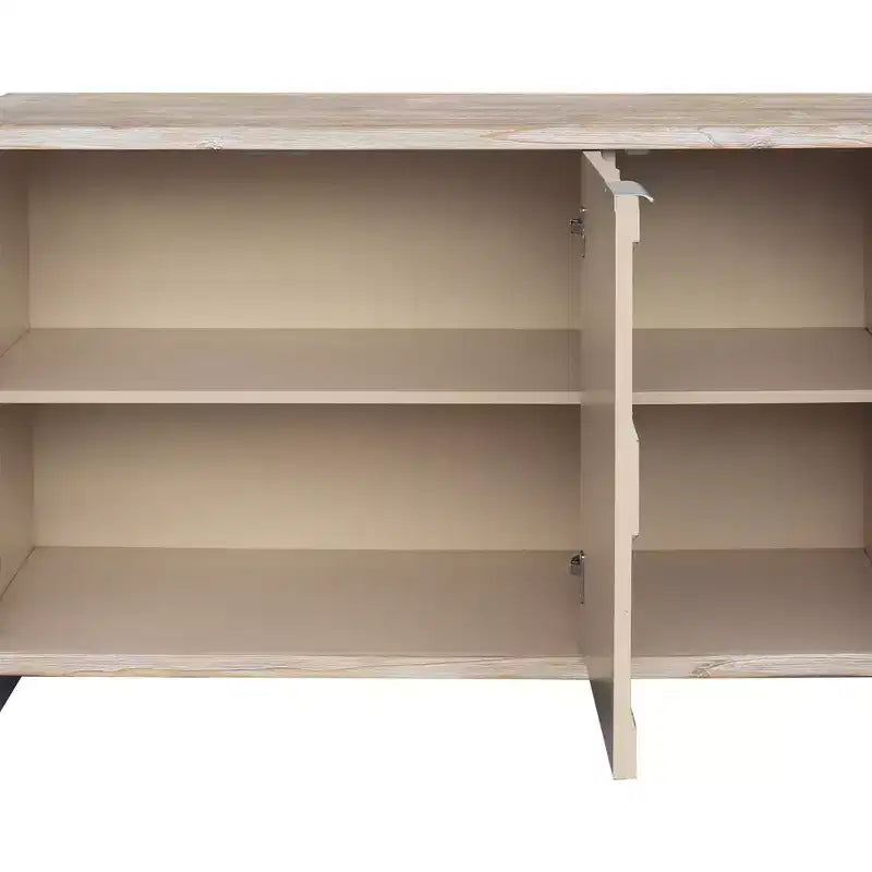 Accent Cabinet Farmhouse Style 3 Door Wooden Cabinet Sideboard Buffet Server Cabinet Storage Cabinet