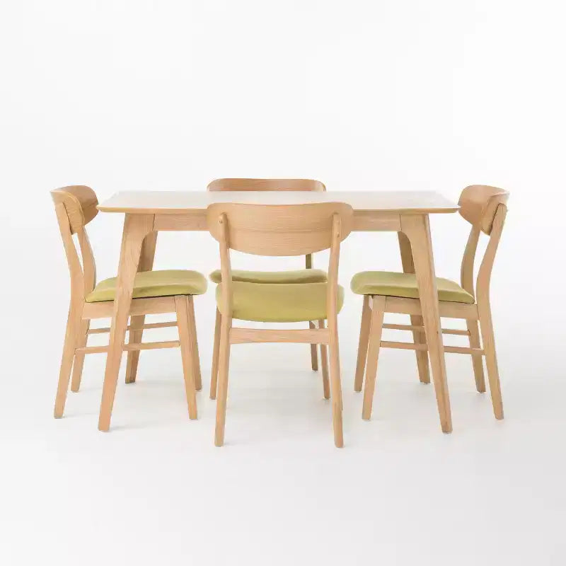 Christopher Knight Home Iriat Mid Century Modern Fabric Upholstered Wood 5 Piece Dining Set
