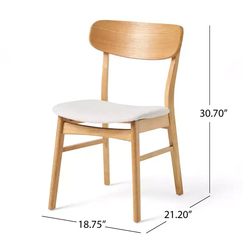 Christopher Knight Home Iriat Mid Century Modern Fabric Upholstered Wood 5 Piece Dining Set