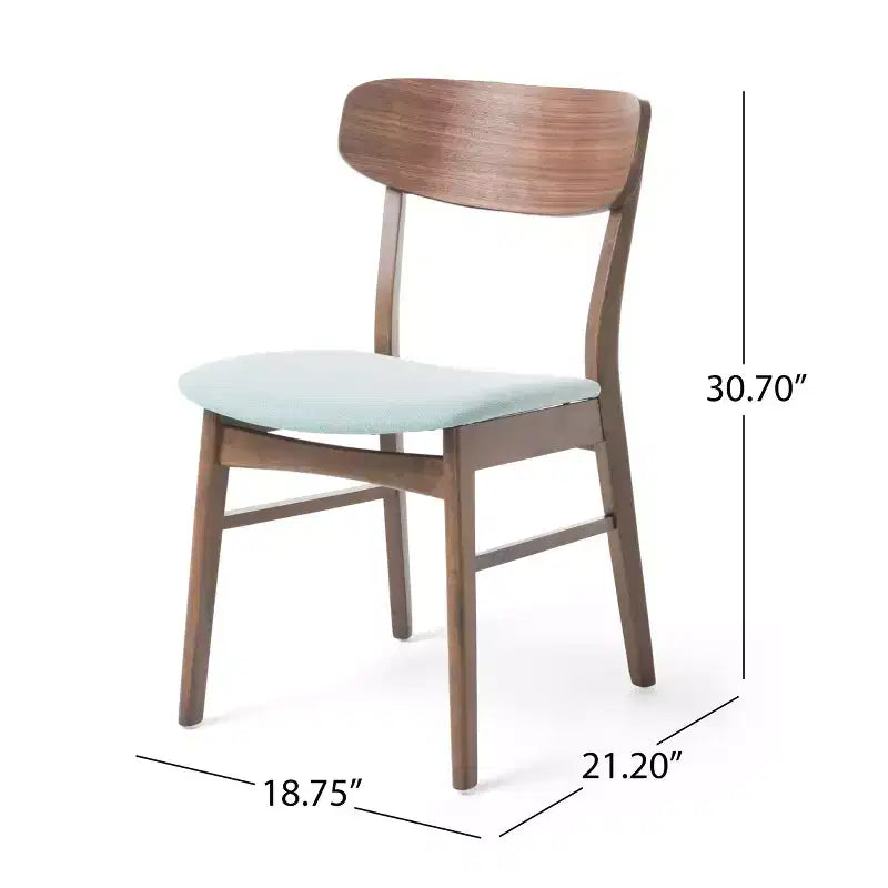 Christopher Knight Home Iriat Mid Century Modern Fabric Upholstered Wood 5 Piece Dining Set