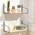 2-Piece Solid Wood Wall Shelf Set