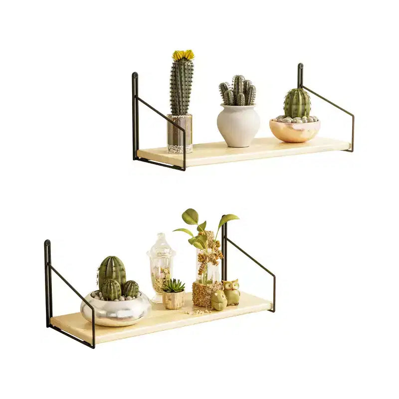 2-Piece Solid Wood Wall Shelf Set