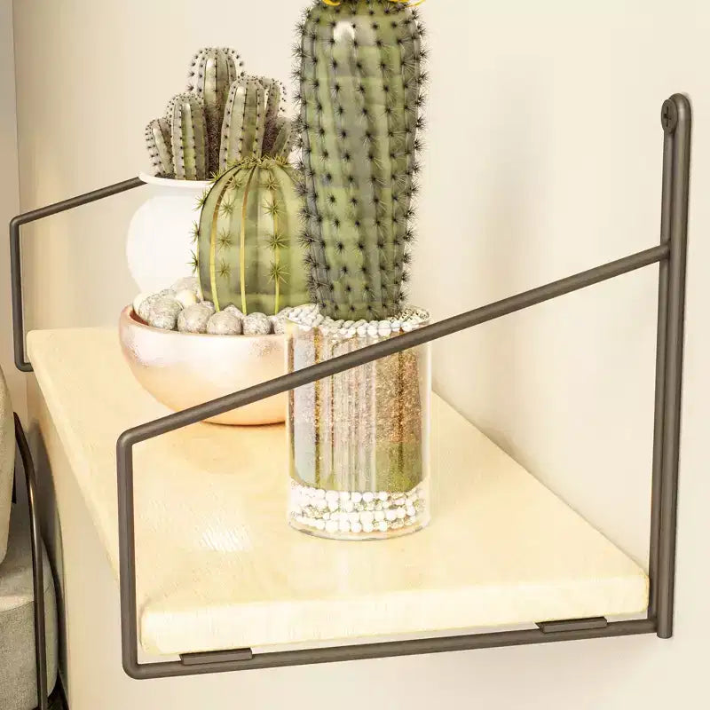 2-Piece Solid Wood Wall Shelf Set