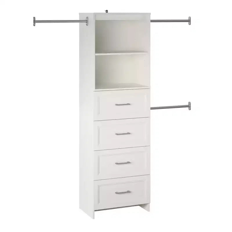 Nevaeh Ridge 4 Drawer Closet Storage, White