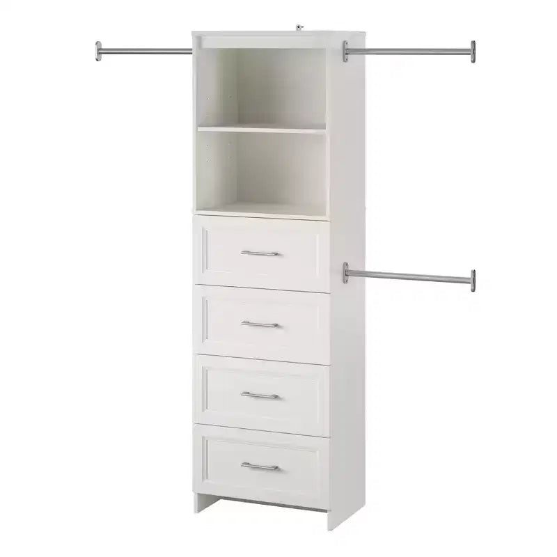 Nevaeh Ridge 4 Drawer Closet Storage, White