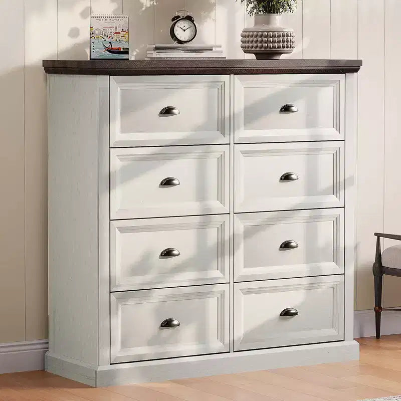 AMERLIFE Farmhouse Drawer Dresser with Storage Drawers