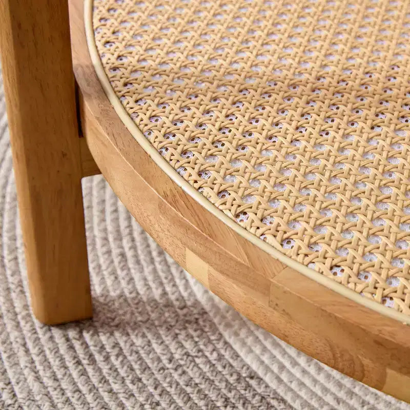 Vatros Modern Coffee Table Small Round Coffee Table with Glass Tabletop