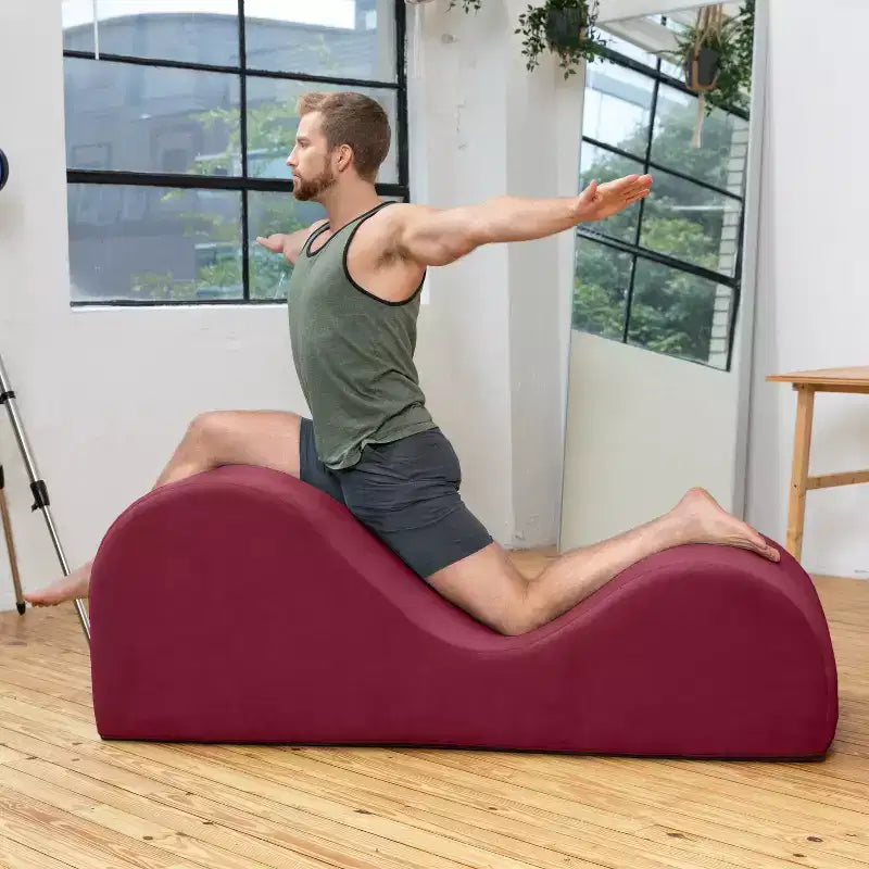 Avana Luvu Lounger - Chaise Lounge Chair for Yoga, Exercise, Massage - High Density Foam - Made in the USA - Light Grey