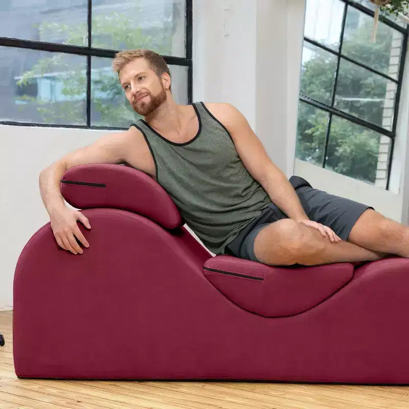 Avana Luvu Lounger - Chaise Lounge Chair for Yoga, Exercise, Massage - High Density Foam - Made in the USA - Light Grey