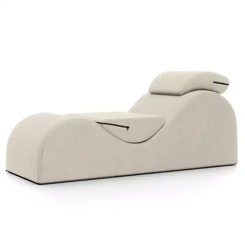 Avana Luvu Lounger - Chaise Lounge Chair for Yoga, Exercise, Massage - High Density Foam - Made in the USA - Light Grey