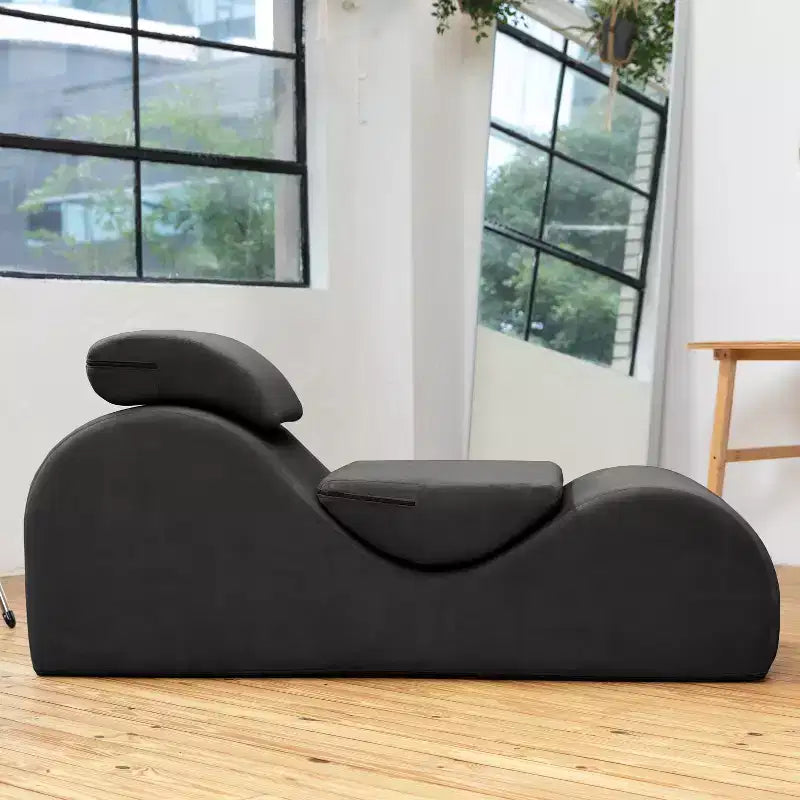 Avana Luvu Lounger - Chaise Lounge Chair for Yoga, Exercise, Massage - High Density Foam - Made in the USA - Light Grey