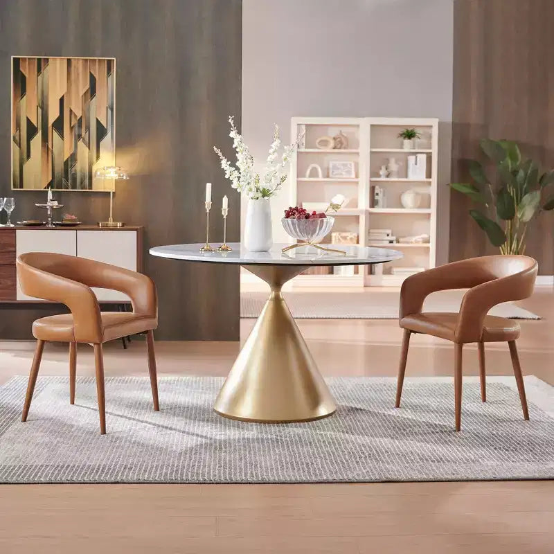 Set of 2 Dining Chair with Metal Legs for Dining Room, Living Room, or Home Office -Morden Fort