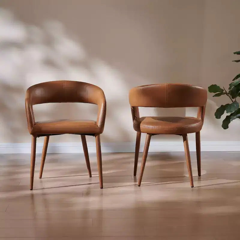 Set of 2 Dining Chair with Metal Legs for Dining Room, Living Room, or Home Office -Morden Fort