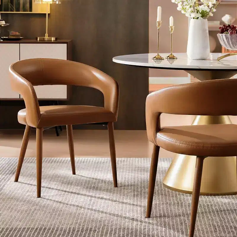 Set of 2 Dining Chair with Metal Legs for Dining Room, Living Room, or Home Office -Morden Fort