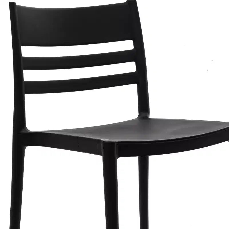 Flash Furniture Bridgeport Set of 2 Indoor-Outdoor Stacking Patio Chair with Slatted Backrest, Commercial All-Weather Resin Chair