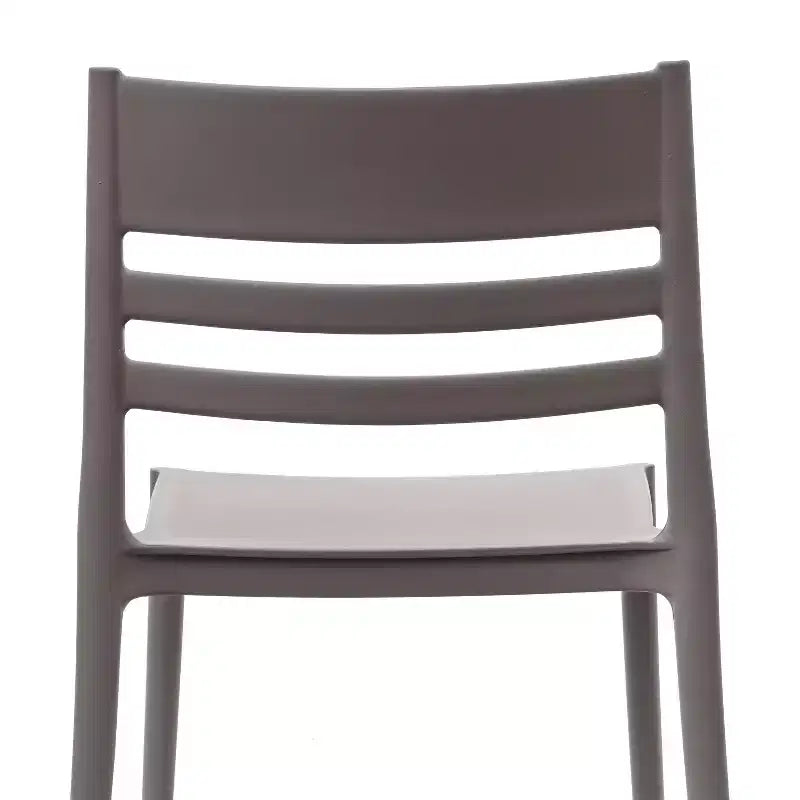 Flash Furniture Bridgeport Set of 2 Indoor-Outdoor Stacking Patio Chair with Slatted Backrest, Commercial All-Weather Resin Chair