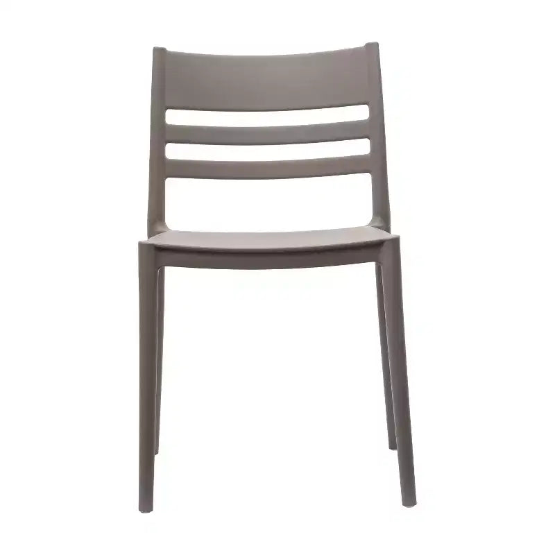 Flash Furniture Bridgeport Set of 2 Indoor-Outdoor Stacking Patio Chair with Slatted Backrest, Commercial All-Weather Resin Chair