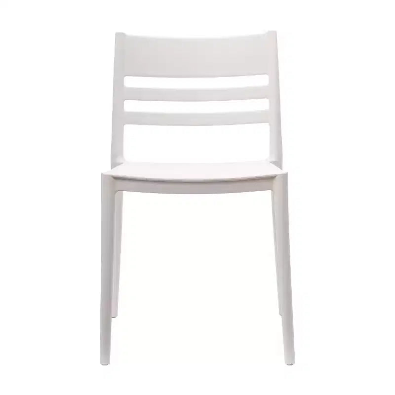 Flash Furniture Bridgeport Set of 2 Indoor-Outdoor Stacking Patio Chair with Slatted Backrest, Commercial All-Weather Resin Chair