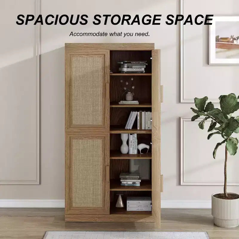 PexFix Wood Accent Cabinet with Adjustable Shelves