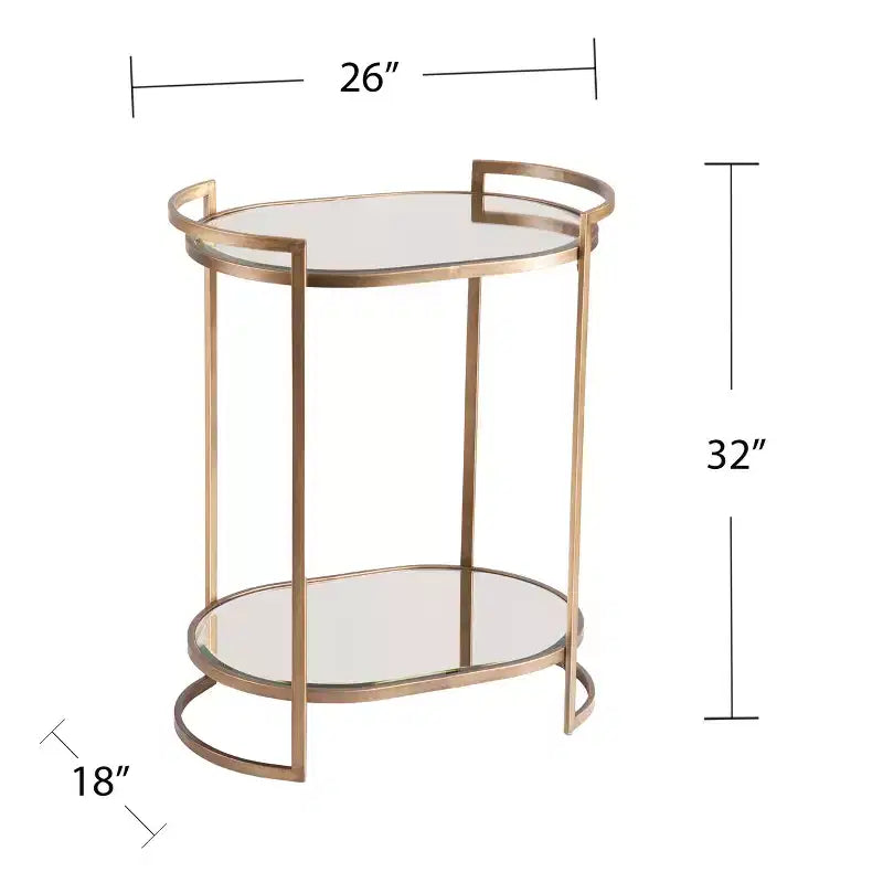 Gardner Small Space Bar Table - Gold - SEI