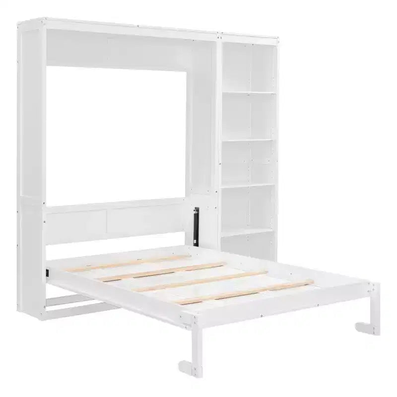 Whisen Murphy Bed Wall Bed with Shelves