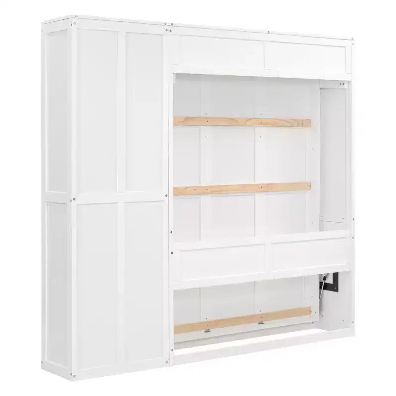 Whisen Murphy Bed Wall Bed with Shelves