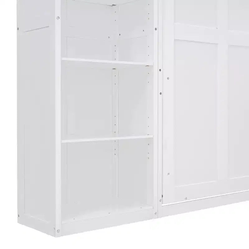 Whisen Murphy Bed Wall Bed with Shelves