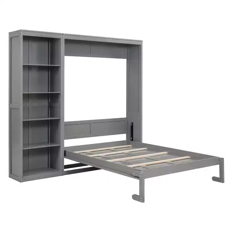 Whisen Murphy Bed Wall Bed with Shelves