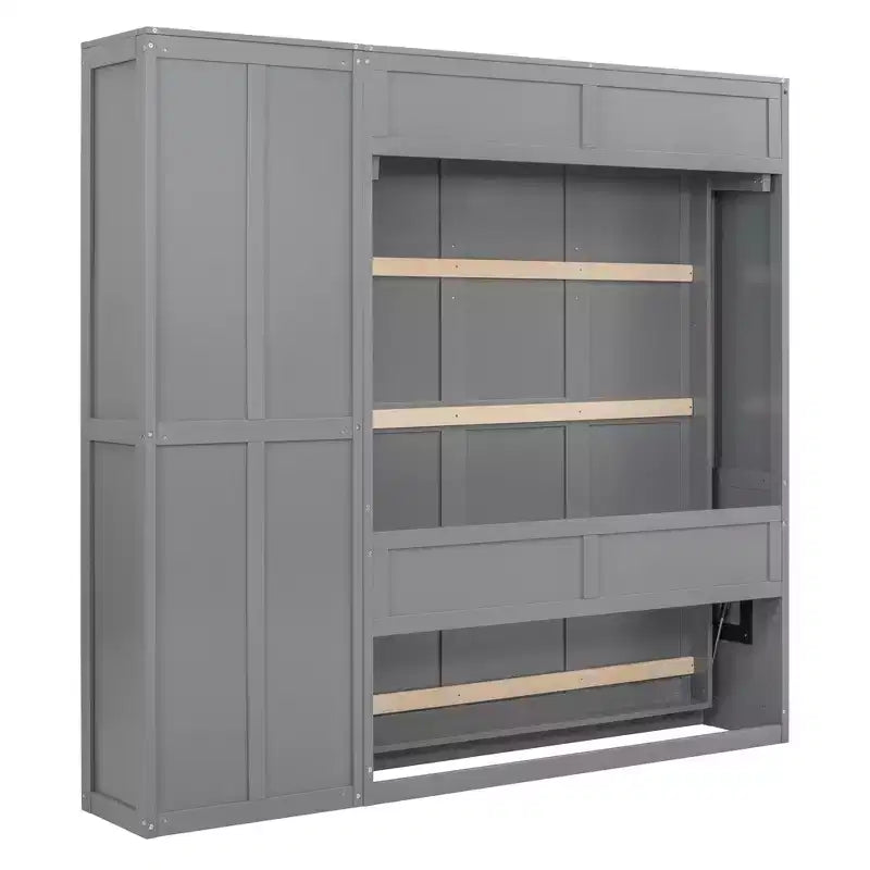 Whisen Murphy Bed Wall Bed with Shelves