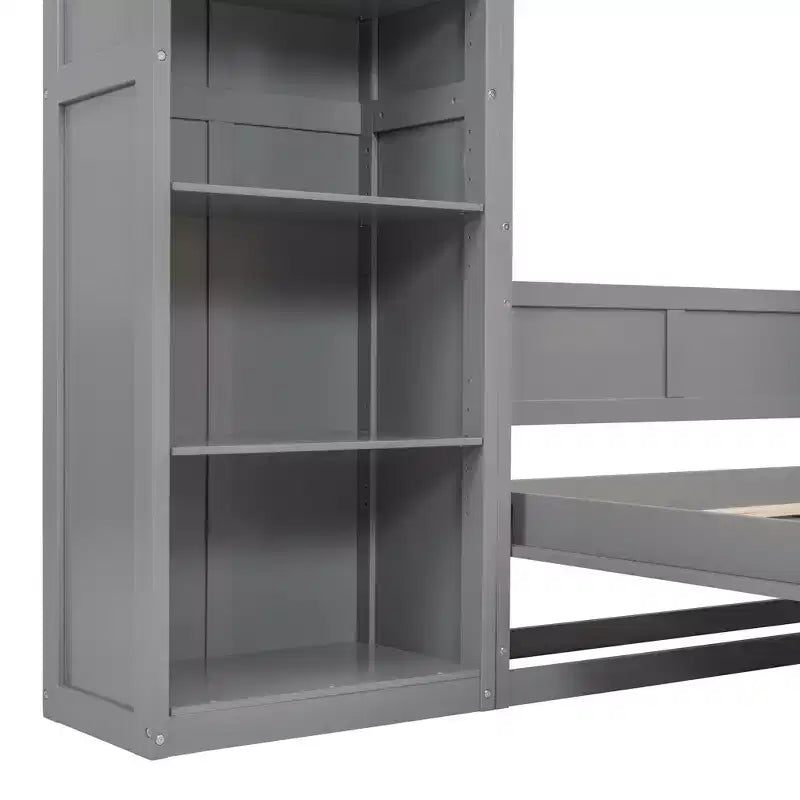Whisen Murphy Bed Wall Bed with Shelves