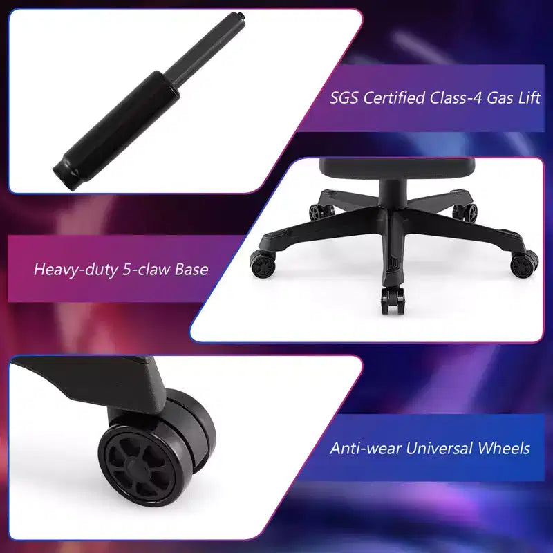 Costway Gaming Chair with Footrest Ergonomic Video Game Computer Chair with Headrest