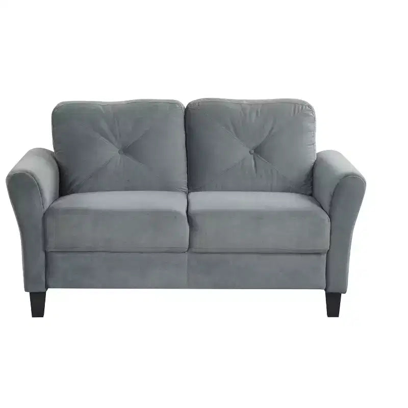 MAYEERTY Two Seaters Comfortable Sofa Velvet for Living Room Bedroom Small Space Gray