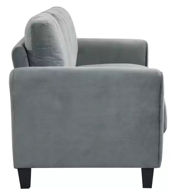 MAYEERTY Two Seaters Comfortable Sofa Velvet for Living Room Bedroom Small Space Gray