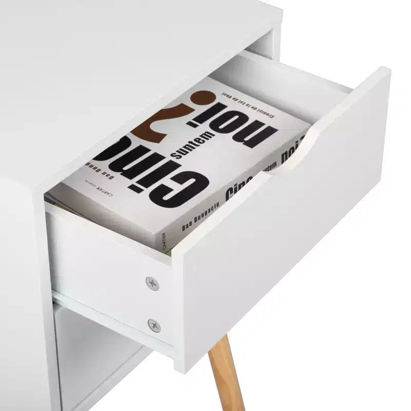 Karl Home 2-Drawer White MDF 15.75in. W Nightstands - Set of 2