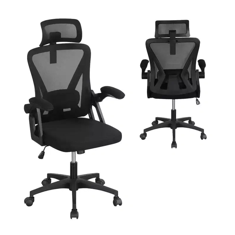 Costway Ergonomic Mesh Office Chair w/ Adjustable Lumbar Support & Headrest Black