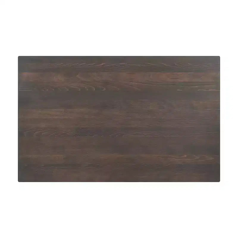 Flash Furniture Bennett Rectangular Solid Wood Commercial Indoor Tabletop with 23.75 x 29.5 Dining Height Rust-Resistant Cast Iron X-Base