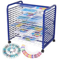 Shelf Small Mobile Art Drying Rack  Adjustable Wire Shelf Organizer with Wheels for Studios, Schools & Classrooms