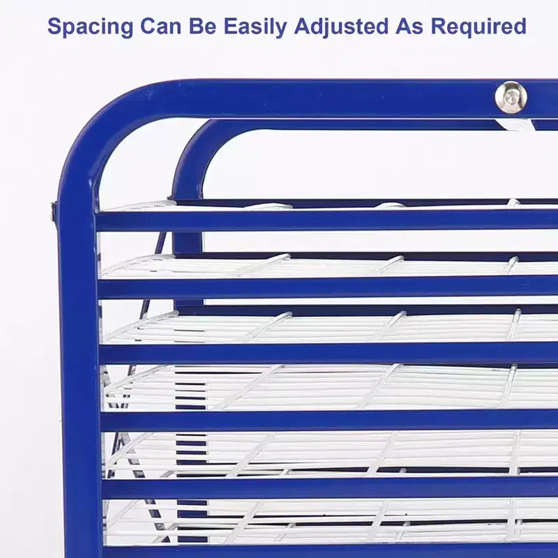 Shelf Small Mobile Art Drying Rack  Adjustable Wire Shelf Organizer with Wheels for Studios, Schools & Classrooms