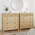 5 Drawer Dresser for Bedroom, Wooden Chest of Drawers, Fluted Storage Organizer for Living Room, Hallway and Entryway, Walnut