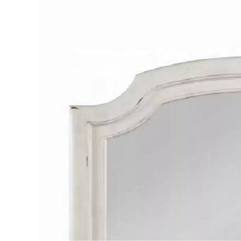 Royal Hampton Wall Mount Dresser Mirror, Beveled Glass, 38x47, Rustic Washed White